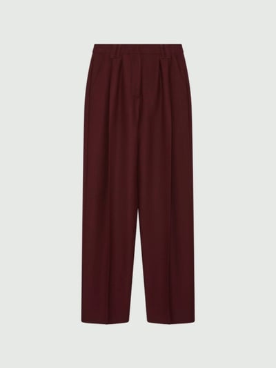 MARELLA羊毛混紡西裝寬褲1