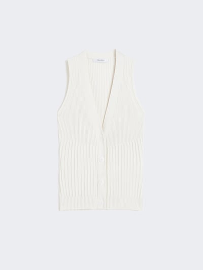 MaxMara修身羅紋開襟背心4