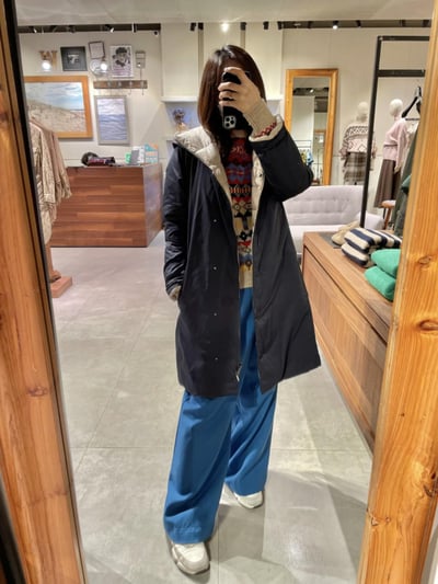 WEEKEND防水中長款雙面羽絨服4