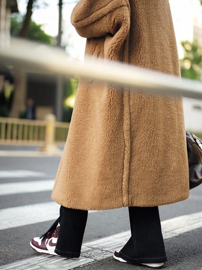 MaxMara經典款駝絨泰迪熊大衣9