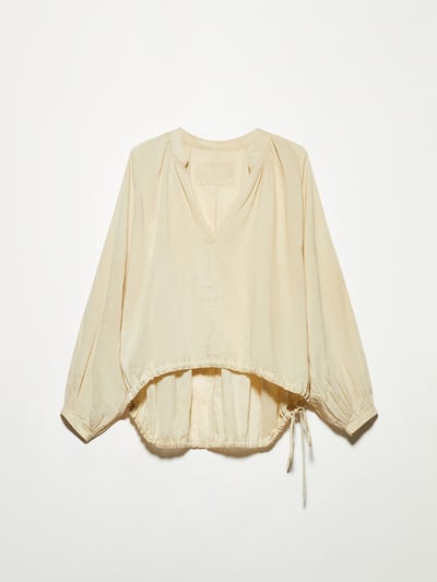 MAX&Co.巴里紗泡泡袖V領襯衫1