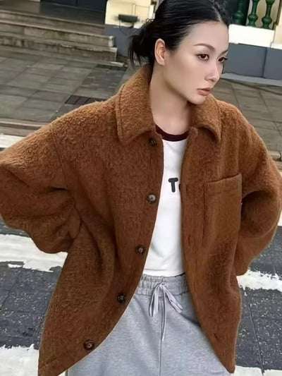 MAX&Co.羊駝毛羊毛混紡泰迪外套6