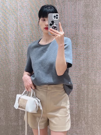 S MaxMara刺繡logo短T2