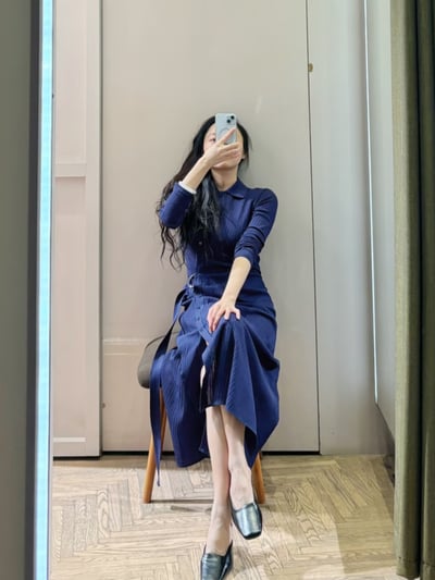 MAX&Co.針織不對稱襯衫裙3