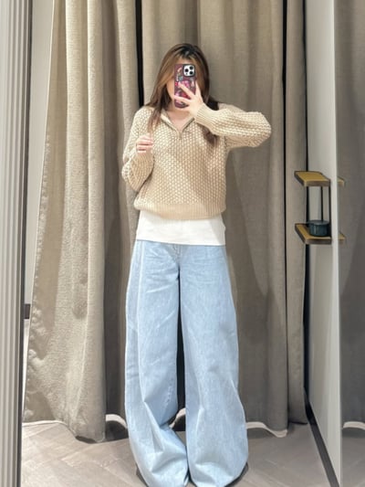 MaxMara羊毛羊絨金銀絲混紡毛衣4