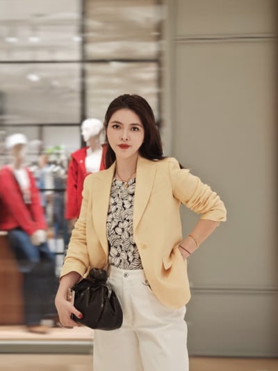 WEEKEND亞麻單扣西裝外套10