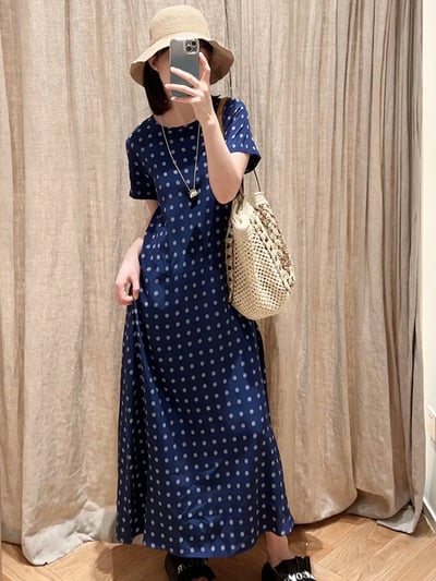 WEEKEND真絲印花圓領洋裝4