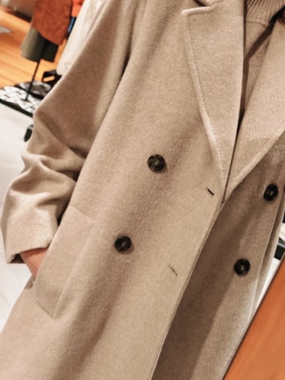 WEEKEND羊毛羊駝毛雙排扣大衣9