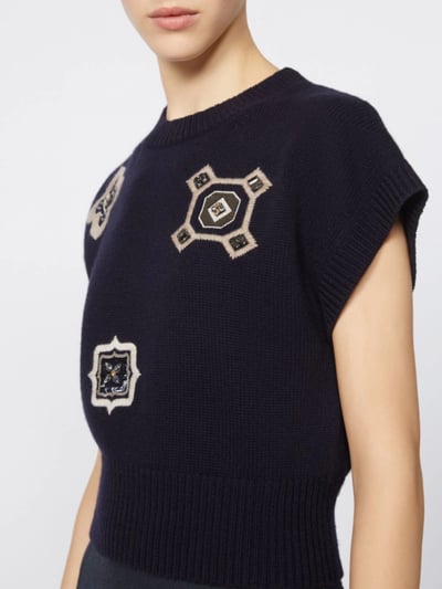 MaxMara羊毛羊絨混紡短毛衣6