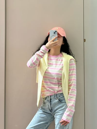 MAX&Co.修身條紋長T2