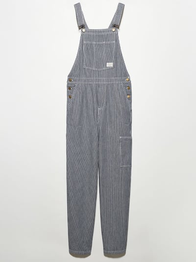 MAX&Co.條狀牛仔吊帶褲1