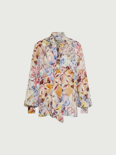 MARELLA繫脖泡泡長袖襯衫1