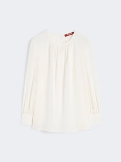 MaxMara Studio真絲褶襉領口襯衫1