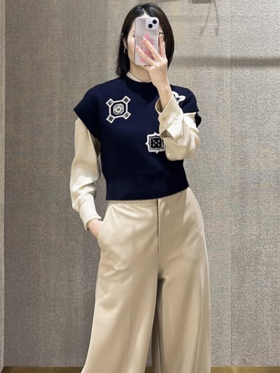 MaxMara羊毛羊絨混紡短毛衣5