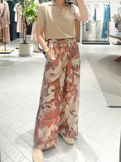 WEEKEND真絲印花寬褲3