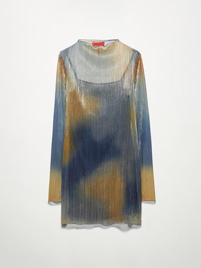 MAX&Co.渲染印花薄紗洋裝1