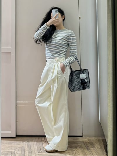 MAX&Co.男版剪裁寬褲4