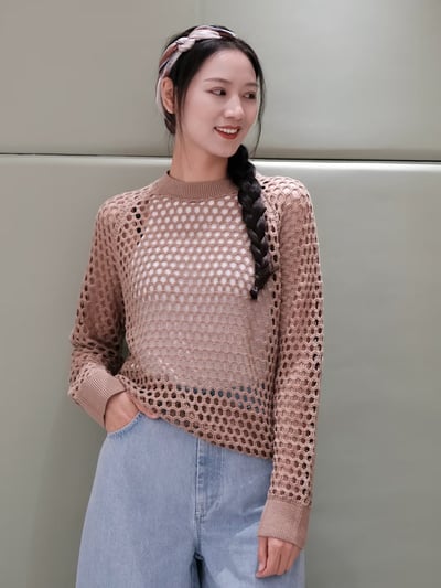 MaxMara寬鬆網眼針織毛衣2