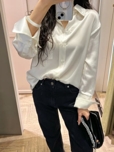 MAX&Co.絲綢緞面襯衫5