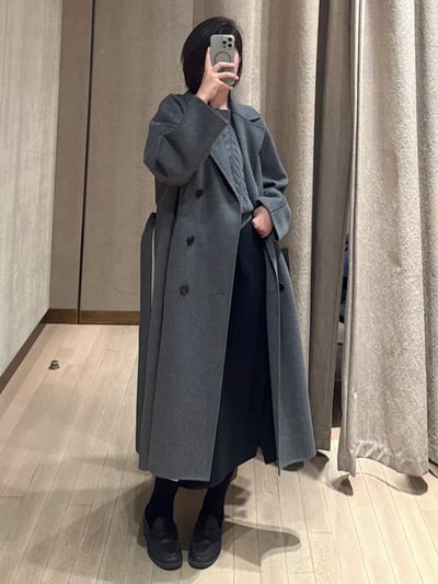 S MaxMara雙層羊毛雙排扣大衣6