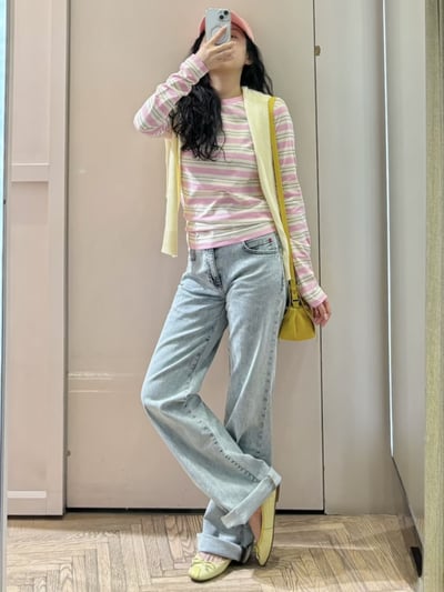 MAX&Co.做舊水洗微喇牛仔褲3