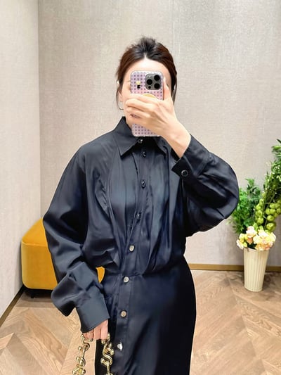 SPORTMAX不對襯鈕扣襯衫裙4