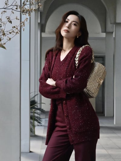 MARELLA水鑽編織中型Le Muse手提包2