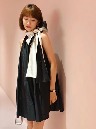 MaxMara真絲繫脖無袖短洋裝8