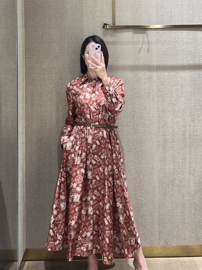 MaxMara 真絲印花襯衫裙3