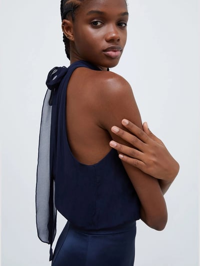 現貨MAX&Co.圍巾領掛脖連身寬褲4