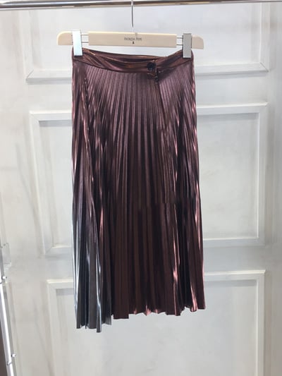 現貨PATRIZIA PEPE金屬漸變光澤百褶半身裙2