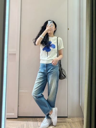 MAX&Co.刺繡針織短T3