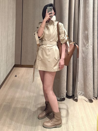 MaxMara雙排扣短風衣4