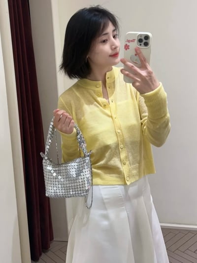 MAX&Co.羊毛羊駝毛混紡短版開襟衫2