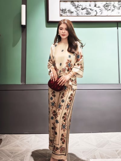 WEEKEND真絲七分袖印花襯衫4