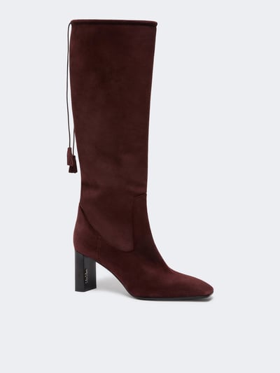 MaxMara柔軟小牛皮絨面革長靴9