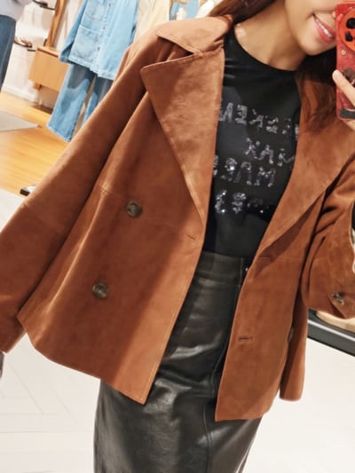 WEEKEND麂皮雙排扣西裝外套6