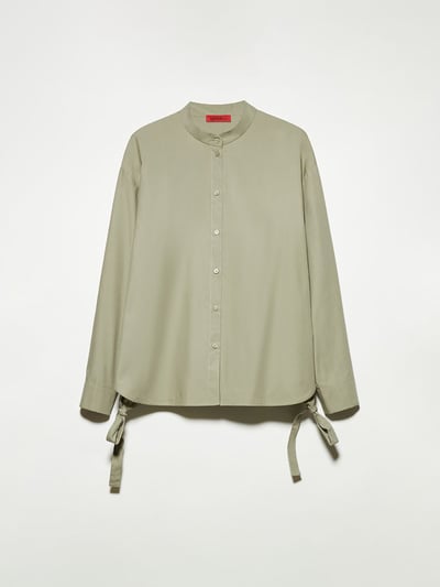 MAX&Co.立領後背褶皺寬版襯衫1