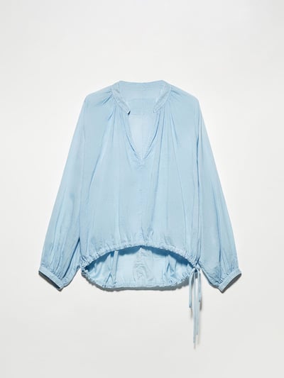 MAX&Co.巴里紗泡泡袖V領襯衫3