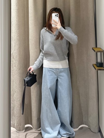 MaxMara羊毛羊絨金銀絲混紡毛衣6