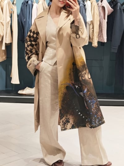 WEEKEND彩繪印花防水風衣4