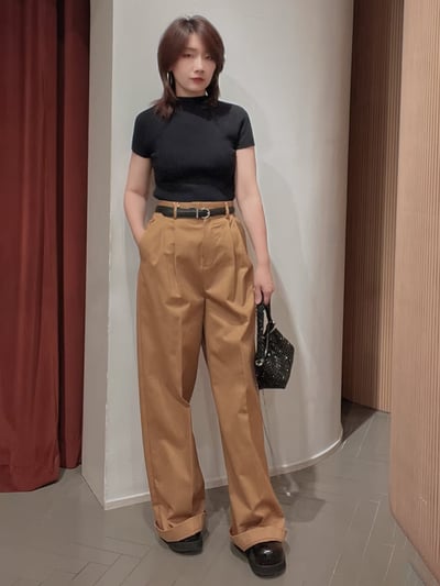 MAX&Co.雙壓褶寬褲2