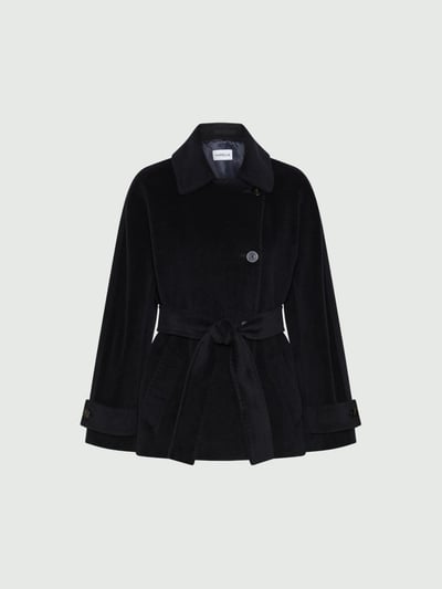 MARELLA羊毛和服袖腰帶短大衣3