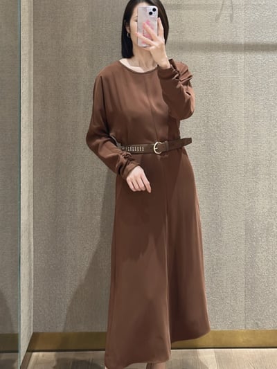 MaxMara Studio縐紗A字cady洋裝3