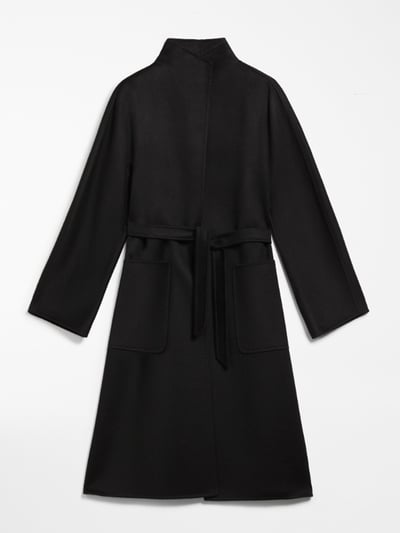 MaxMara經典款雙層羊絨立領開襟大衣5