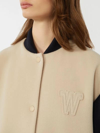 WEEKEND羊毛撞色棒球外套5