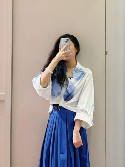 MAX&Co.寬版七分袖短襯衫2