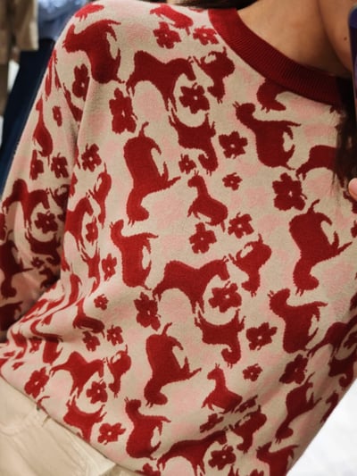 WEEKEND提花織紋圓領毛衣4