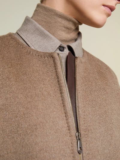 MaxMara雙層羊絨霧面斗篷大衣8