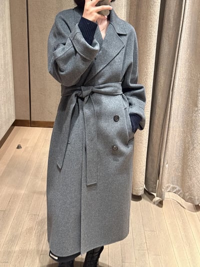 S MaxMara雙層羊毛雙排扣大衣7